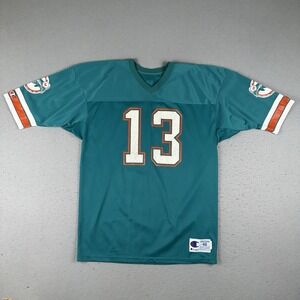 Vintage Champion Miami Dolphins Dan Marino Jersey‎ Men's 48 Aqua NFL #13